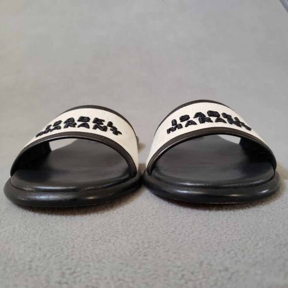 Isabel‎ Marant Vikee Slides in Ecru & Black Size 39/9 Casual Designer - Picture 7 of 16